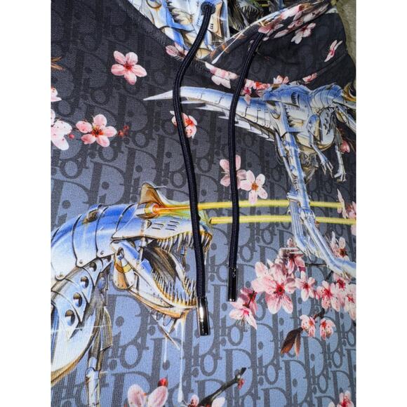 Dior x Sorayama Kim Jones Dinosaur Cherry Blossom Oblique Logo Hoodie M Medium - Picture 5 of 16